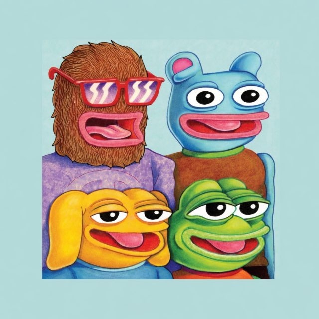 Matt Furie's Boy's Club cover art featuring Landwolf, Andy, Brett and Pepe